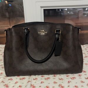 AUTHENTIC Coach Dark Brown Signature Satchel